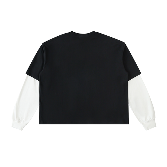 Layered Contrast Sleeve